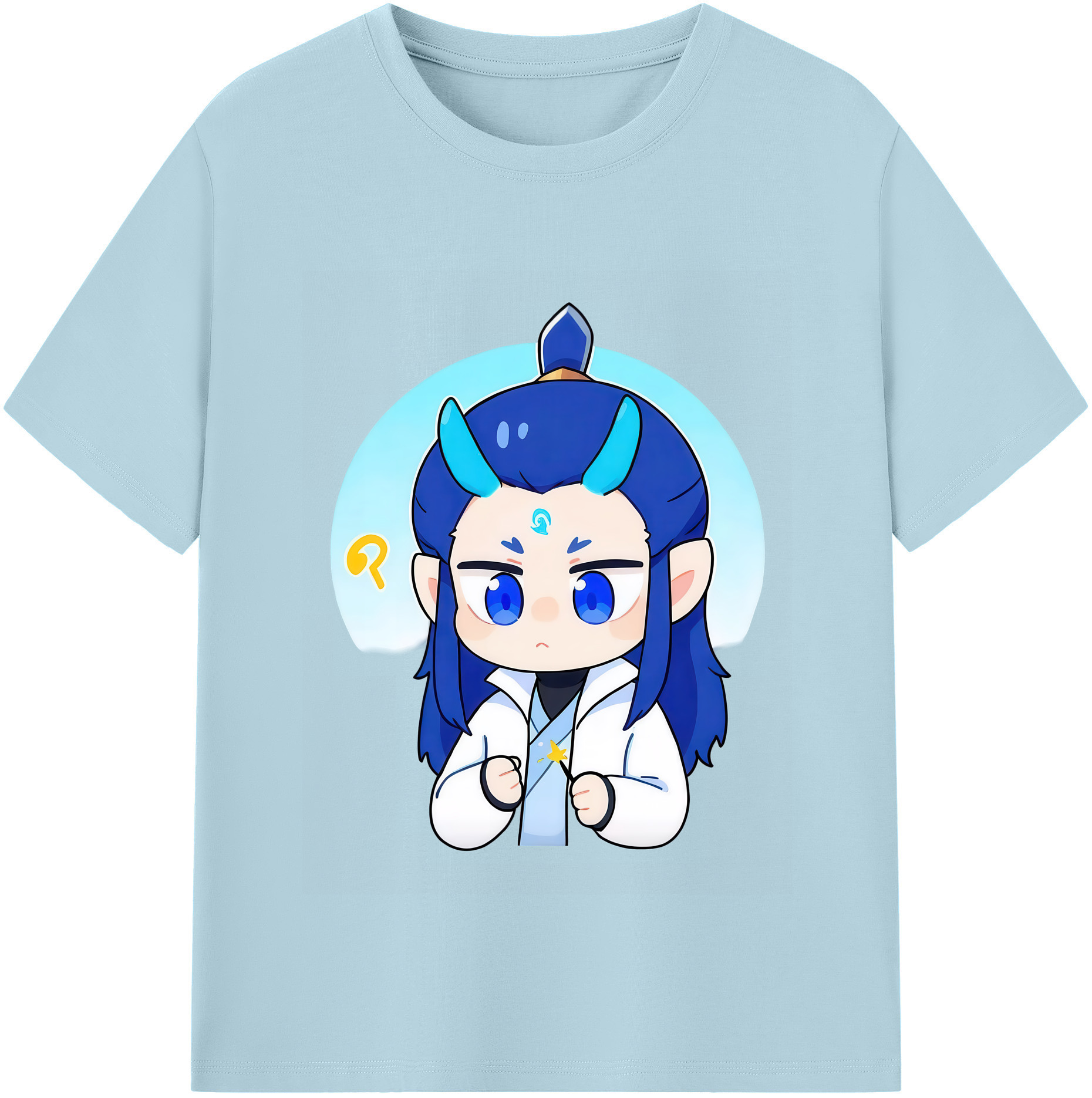 （画像用） Ne Zha 2 ナタ 魔童の大暴れ 綿100％半袖Tシャツ（フロントプリント）
